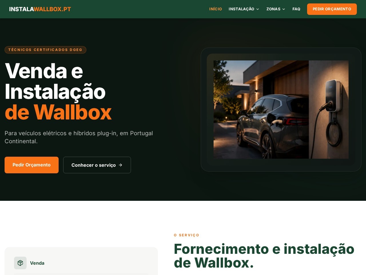 Captura externa do website InstalaWallbox, quando disponível
