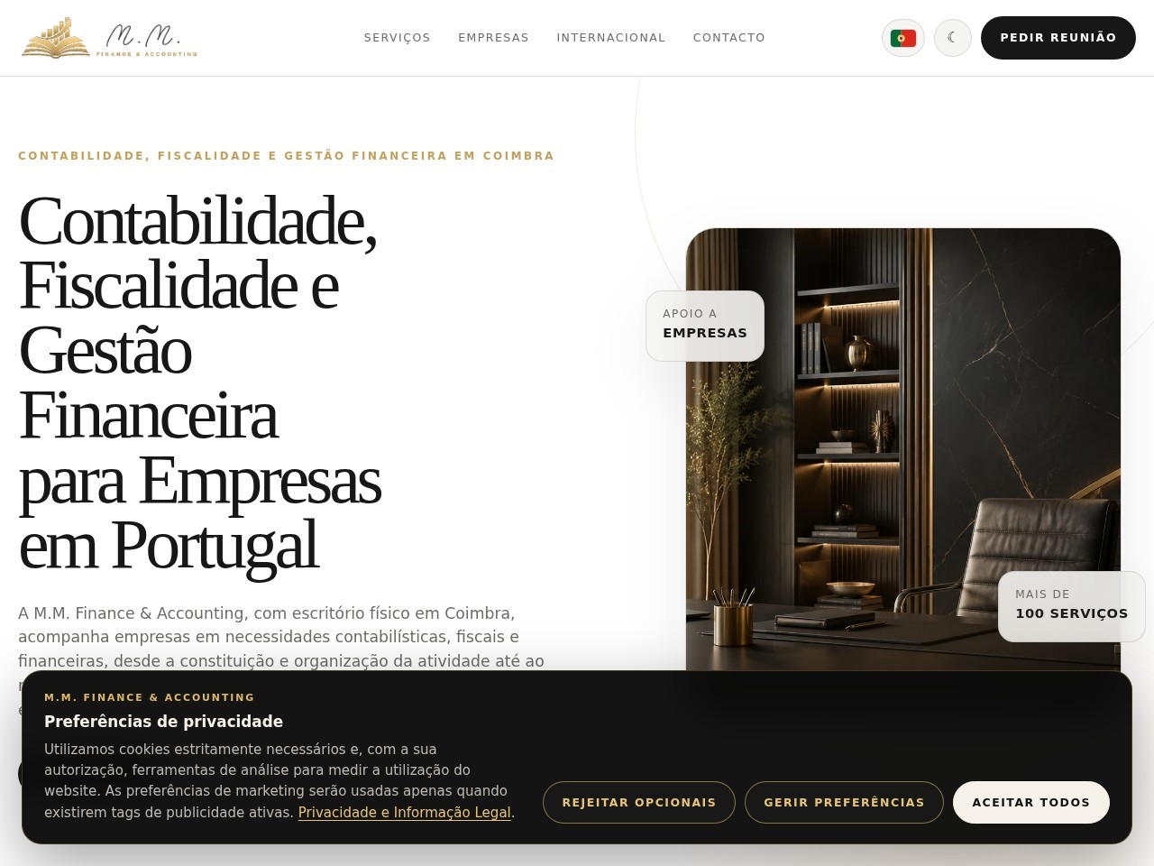 Captura externa do website M.M. Finance & Accounting, quando disponível